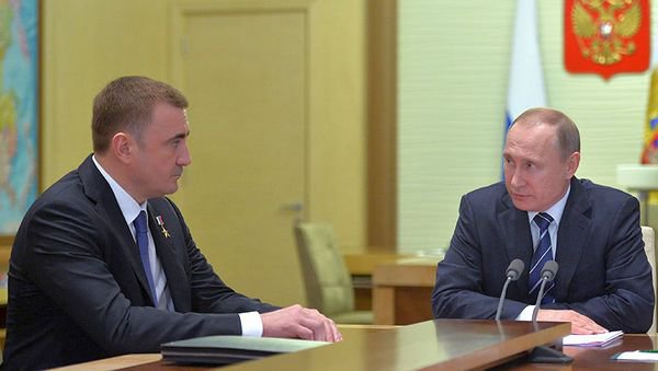 Алексей Дюмин в Кремле на рабочей встрече с президентом Владимиром Путиным